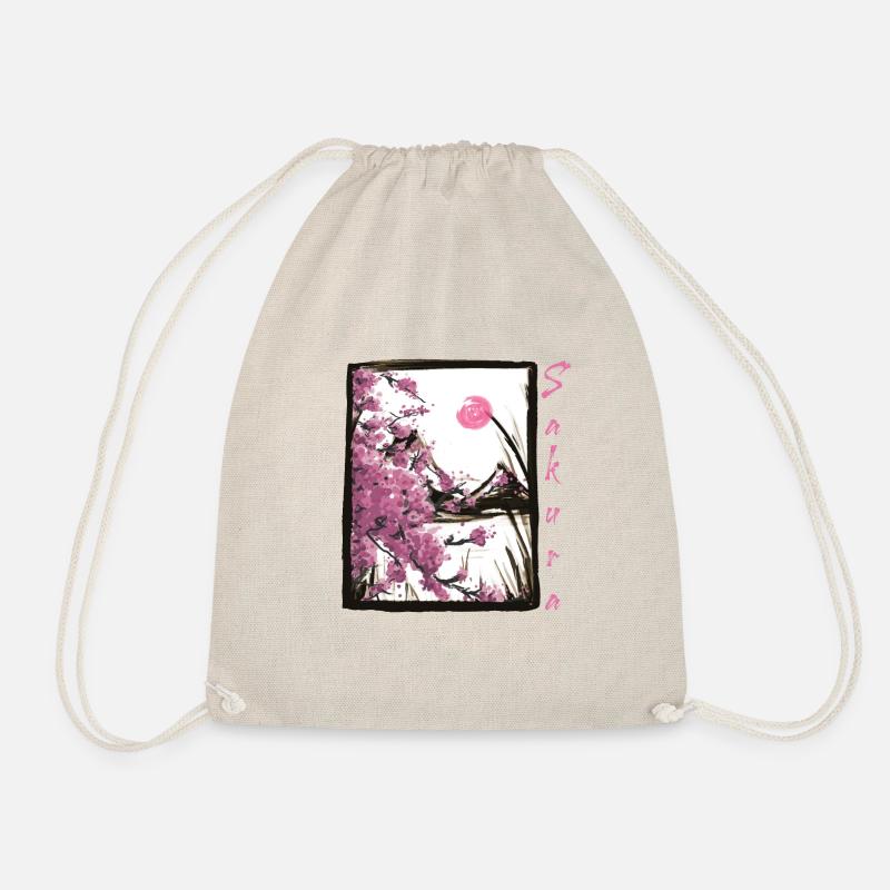 Sakura Japanese Cherry Blossom Cherry Blossom Tree - Drawstring Bag - nature