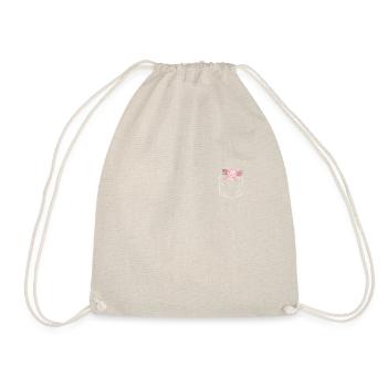 AXOLOTL in Chest Pocket Chest Bag Gift - Drawstring Bag - nature - Front