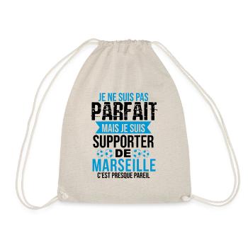 Cadeau Supporter Marseille Foot Marseillais Humour - Sac de sport léger - nature - Devant