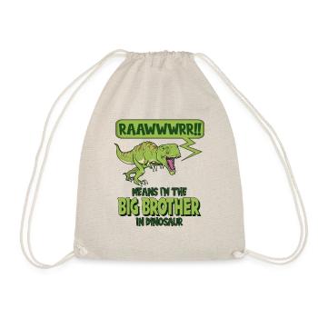 Rawr Big Brother T Rex Dinosaur Tyrannosaurus - Drawstring Bag - nature - Front