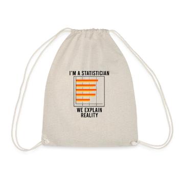 Funny Saying Statistics Data Science Analyst - Drawstring Bag - nature - Front
