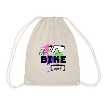 Eat Bike Repeat - Drawstring Bag - nature - Front