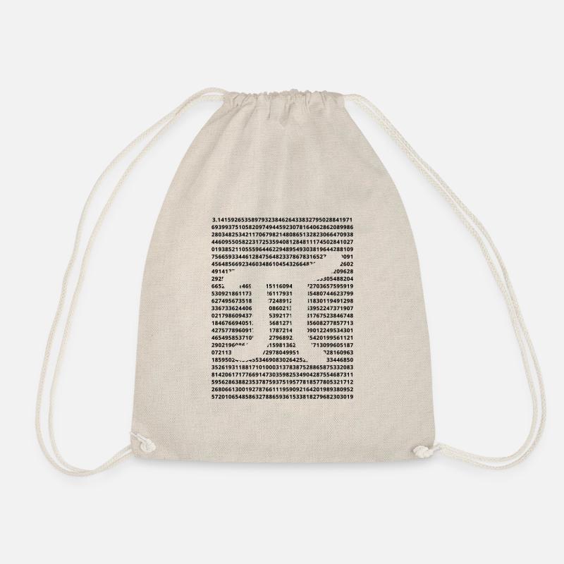 Pi mathe mathematik ingenieur physik nerd geek - Drawstring Bag - nature