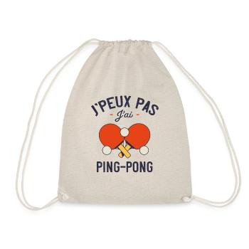 J'Peux Pas J'ai Ping Pong Cadeau Tennis De Table - Sac de sport léger - nature - Devant
