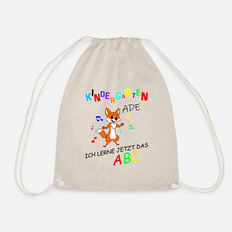 Kindergarten Ade ich lerne jetzt das ABC - Turnbeutel - Natur