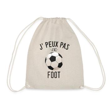 J'peux pas j'ai foot - Sac de sport léger - nature - Devant