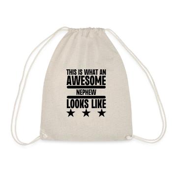 This is What an Awesome Nephew Looks Like - Drawstring Bag - nature - Front