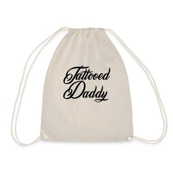 Tattooed Daddy Tattoos Dad Father's Day Men's - Drawstring Bag - nature - Front