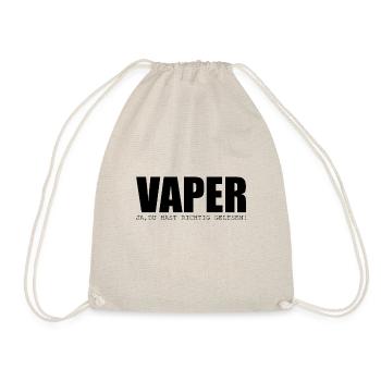 Vaper ja du hast richtig gelesen - Turnbeutel - Natur - Vorne