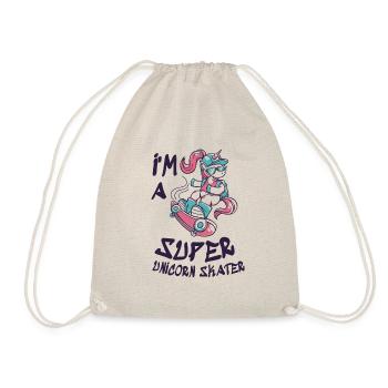 I'm a super unicorn skater - Sac de sport léger - nature - Devant