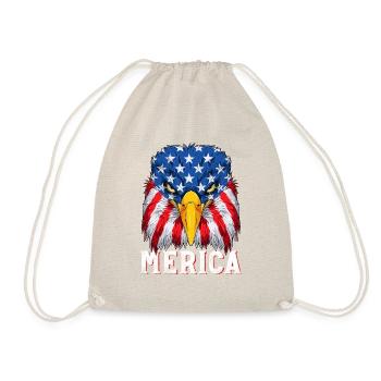 American Eagle Flag Patriotic 4th Of July Merica - Sac de sport léger - nature - Devant