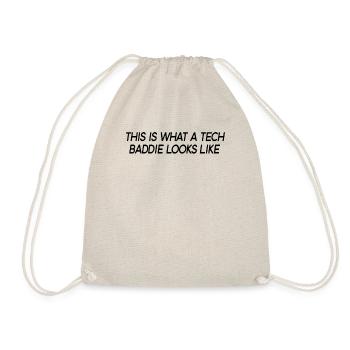 This Is What A Tech Baddie Looks Like Feminist - Drawstring Bag - nature - Front