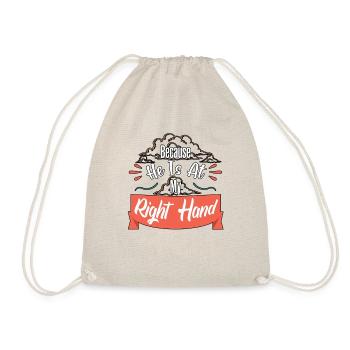 Boho Because He Is At My Right Hand Motivational C - Drawstring Bag - nature - Front