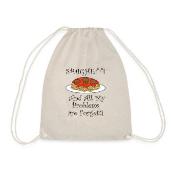Nudeln und Pasta-Liebhaber Spaghetti Forgetti - Turnbeutel - Natur - Vorne