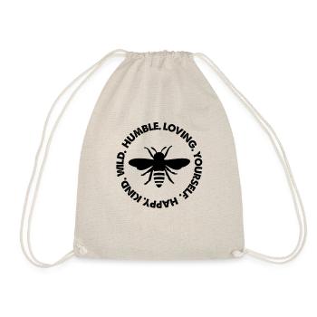 Bumble Bee Humble Bee Happy Kind BumbleBee - Drawstring Bag - nature - Front