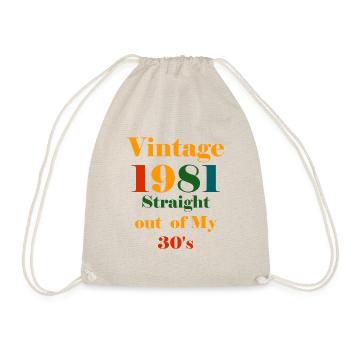 Vintage 1981 anniversaire De mes 30 ans - Sac de sport léger - nature - Devant