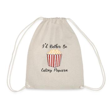 Popcorn essen Köstliches salziges Popcorn Lustiges - Turnbeutel - Natur - Vorne