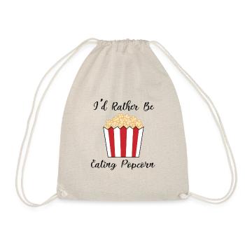 Mais essen Lustiges Zitat Popcorn essen - Turnbeutel - Natur - Vorne