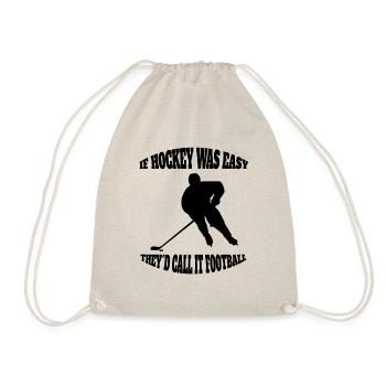 Eishockey Geschenk Wintersport Eishockeyteam - Turnbeutel - Natur - Vorne