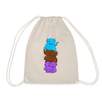 Androsexuelle Flag Axolotl Heap Kawaii - Drawstring Bag - nature - Front
