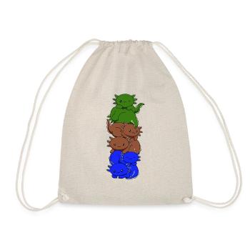 Drapeau sapiosexuel Axolotl Pile Kawaii - Sac de sport léger - nature - Devant