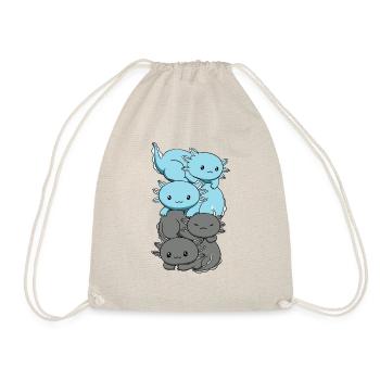Autossexual Flag Axolotl Heap Kawaii - Drawstring Bag - nature - Front