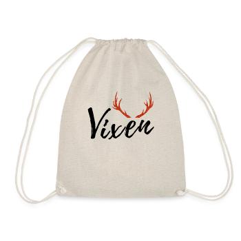 Vixen Reindeer Cute - Drawstring Bag - nature - Front