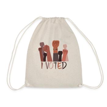 I Voted Diversity Election BLM - Drawstring Bag - nature - Front