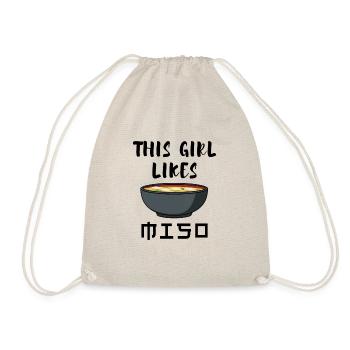 Japanese Food Chef Ramen Noodles Miso Soup - Drawstring Bag - nature - Front