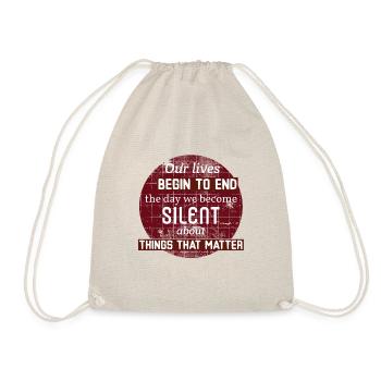 Things That Matter. Human Rights Cause Quote - Drawstring Bag - nature - Front