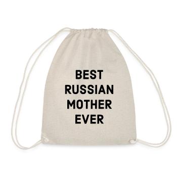 Russische Mutter Spruch - Turnbeutel - Natur - Vorne