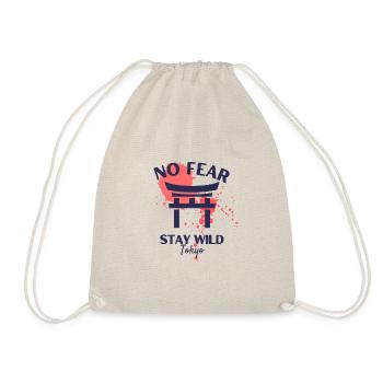 Design japonais avec texte sans crainte combiné - Sac de sport léger - nature - Devant