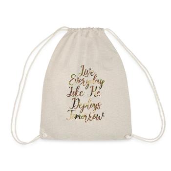 Live Everyday Like He Deploys Tomorrow Women's - Drawstring Bag - nature - Front