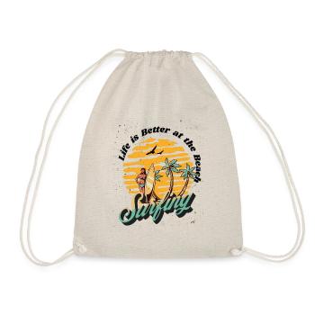 Summer Sun Holiday Beach Summer Beach Holidays - Drawstring Bag - nature - Front