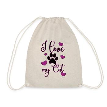 I love my Cat - Turnbeutel - Natur - Vorne