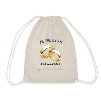 JE PEUX PAS, J'AI MARIAGE - Sac de sport léger - nature - Devant