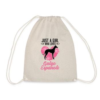 Galgo Espanol Girl Spanish Greyhound - Drawstring Bag - nature - Front