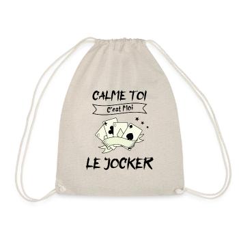 calme toi c'est moi le jocker - Sac de sport léger - nature - Devant