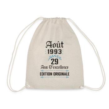 29 ans anniversaire aout 1993 - Sac de sport léger - nature - Devant