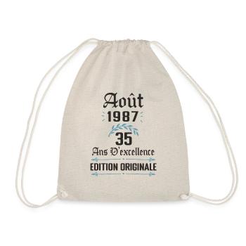 35 ans anniversaire aout 1987 - Sac de sport léger - nature - Devant