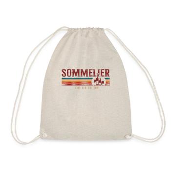 Sommelier Wine Drinking Tasting - Drawstring Bag - nature - Front