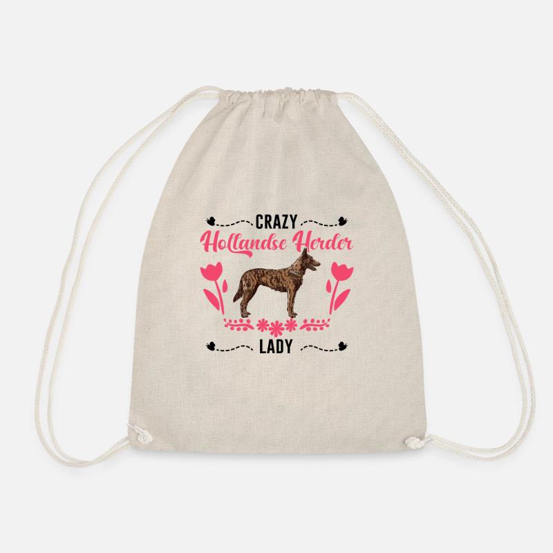 Crazy Hollandse Herder lady - Turnbeutel - Natur