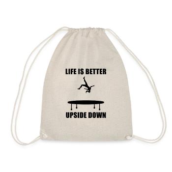 Ironic Quote for a Trampolinist Trampoline Jumping - Drawstring Bag - nature - Front