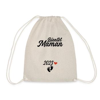 Bientôt Maman 2023 Future Mère Annonce Grossesse - Sac de sport léger - nature - Devant