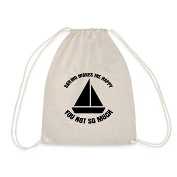 Sailing Ship Captain Sailor Sail Boat Sailing Sport - Drawstring Bag - nature - Front