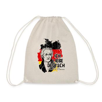 Ich Liebe Deutsch (Deutschlandskarte) - Turnbeutel - Natur - Vorne