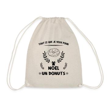 Tout ce que je veux pour Noël, du DONUTS - Sac de sport léger - nature - Devant