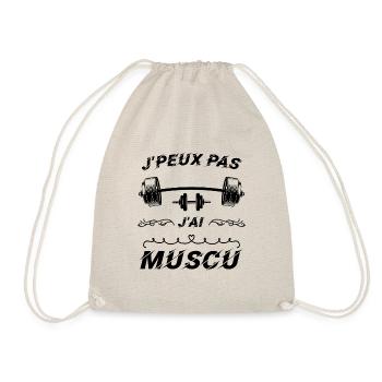 J peux pas j ai muscu - Sac de sport léger - nature - Devant