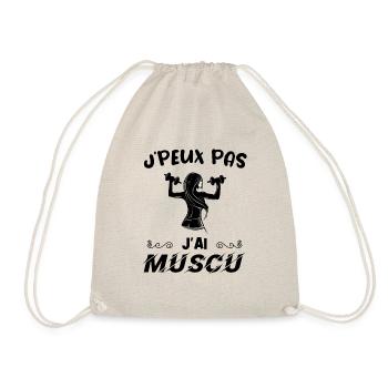 J peux pas j ai muscu - Sac de sport léger - nature - Devant