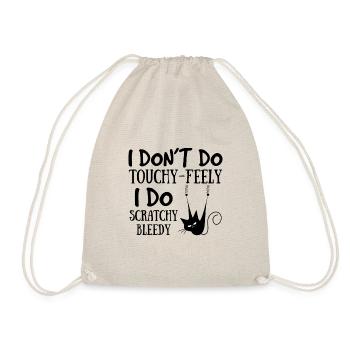 Funny saying evil cat I scratch children's kitten - Drawstring Bag - nature - Front